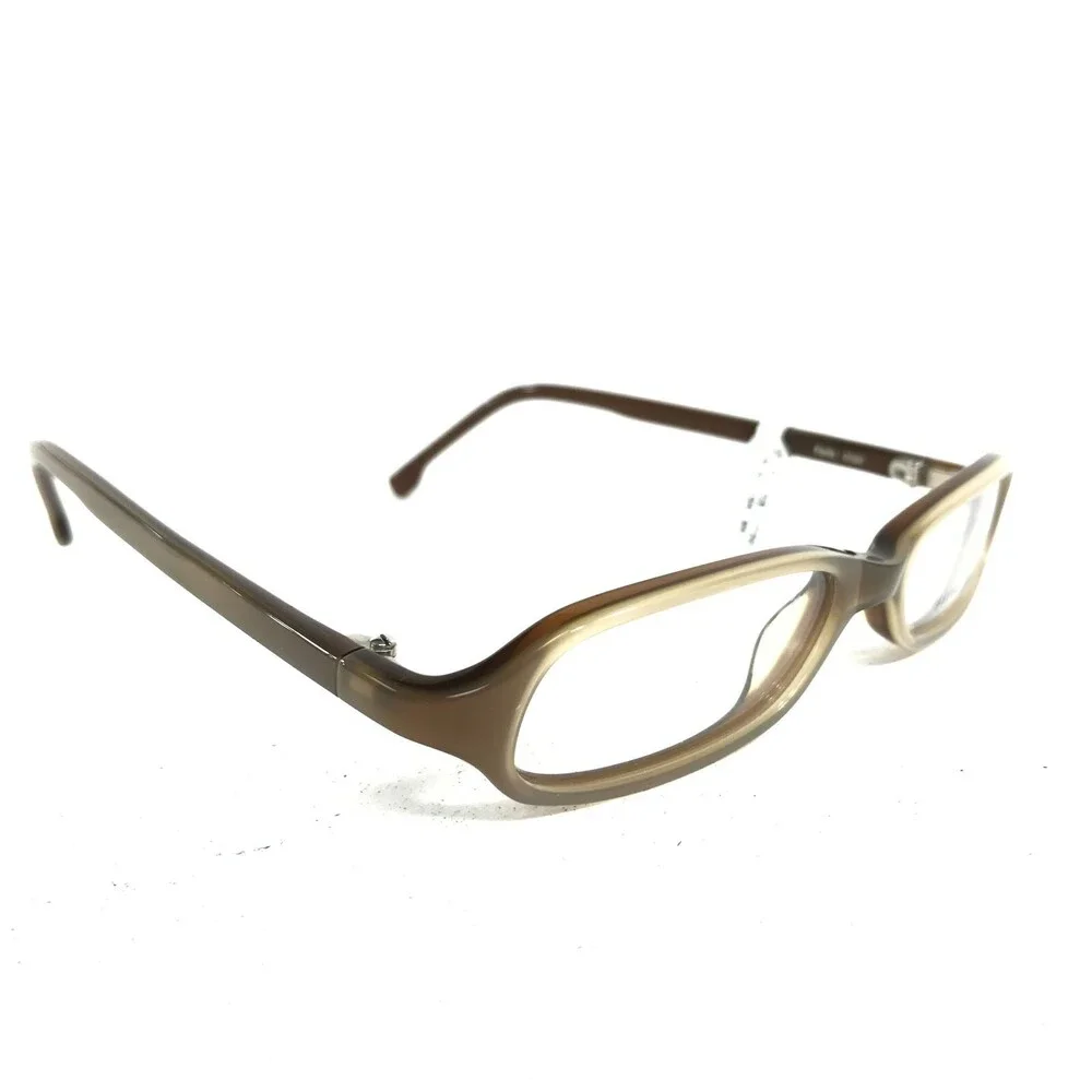 FreudenHaus Paris Khaki Eyeglasses Frames Clear Brown Round Oval 44-16-130